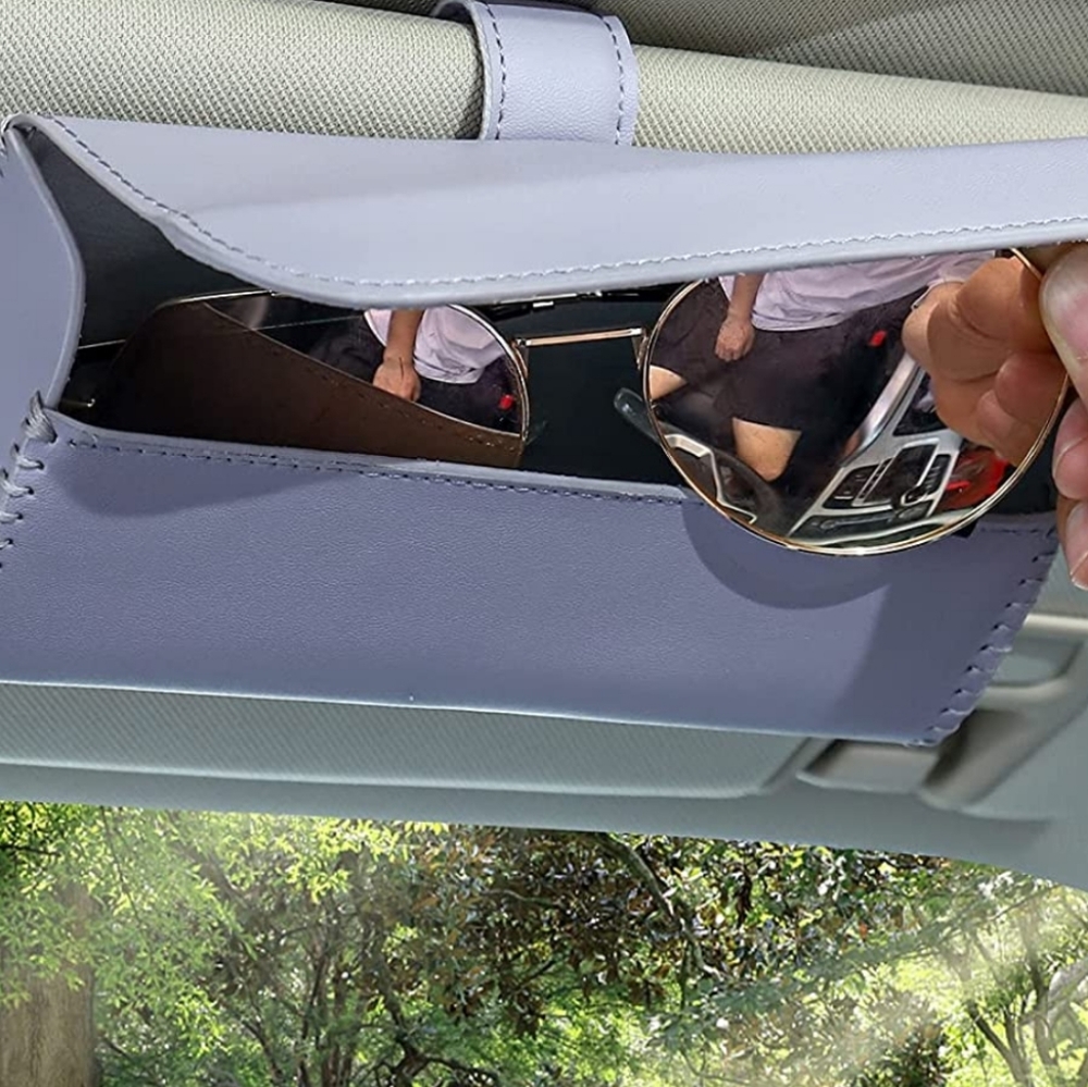 Mens sunglasses case for visor